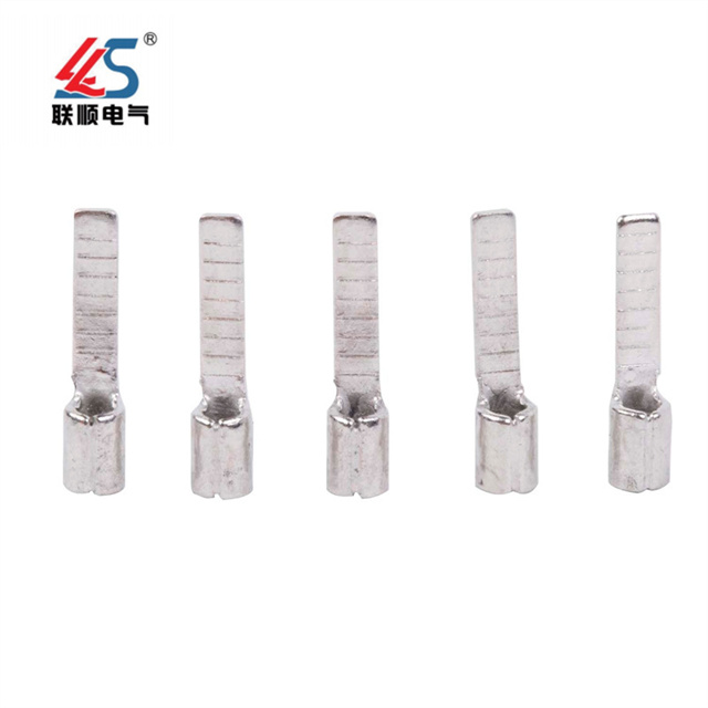 DBN1.25-10 Blade Tined Copper Lug Cable Wire Connector Non-Insulated Naked Terminal