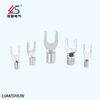 SNB8-6 Single Hole Cable Terminal Copper Fork Type Non-Insulated Terminal Connector