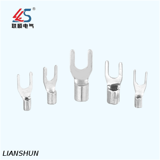 SNB8-6 Single Hole Cable Terminal Copper Fork Type Non-Insulated Terminal Connector