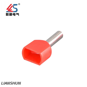 TE7510 Twin Cord Insulated Copper Tubular Crimp Terminal for Cable Connections