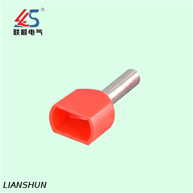 TE4012 Stamping Tubular Terminal Cable Connector, Twin Wire Copper Cable Lug Terminal