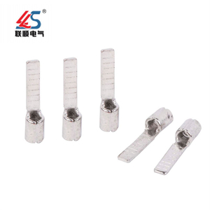 DBN1.25-10 Blade Tined Copper Lug Cable Wire Connector Non-Insulated Naked Terminal