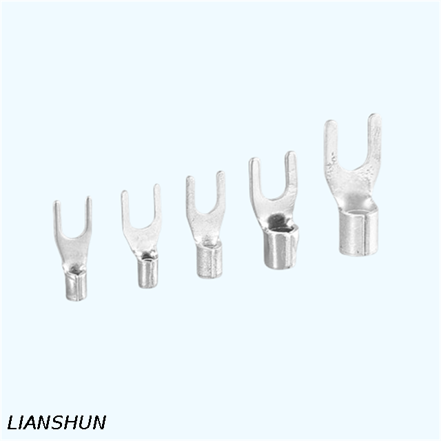 SNB8-6 Single Hole Cable Terminal Copper Fork Type Non-Insulated Terminal Connector