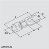 SV2-4 Factory Direct, PP Material Fork Type Insulated Terminals Copper Lugs Connectors