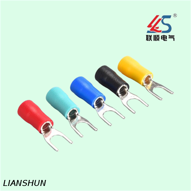 SV2-3 Tin Plated Copper Pre-Insulated Copper Lugs Fork Type Terminal Wire Connectors 