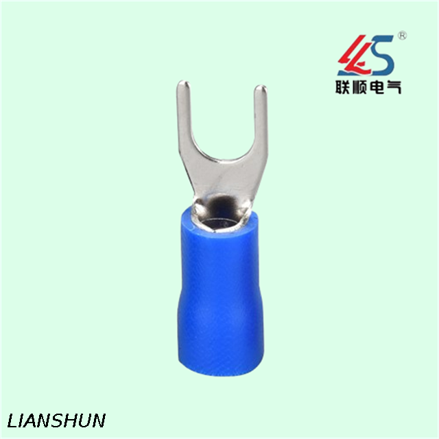 SV2-3 Tin Plated Copper Pre-Insulated Copper Lugs Fork Type Terminal Wire Connectors 
