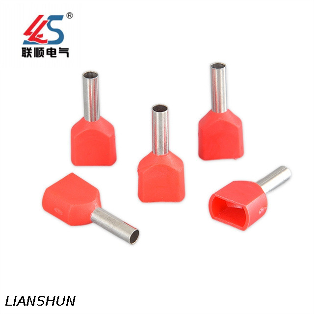 TE7510 Twin Cord Insulated Copper Tubular Crimp Terminal for Cable Connections