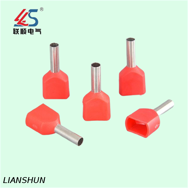 TE4012 Stamping Tubular Terminal Cable Connector, Twin Wire Copper Cable Lug Terminal