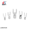 SNB1.25-3 Non-Insulated Fork Type Cable Crimp Terminal Connector, Copper Terminal
