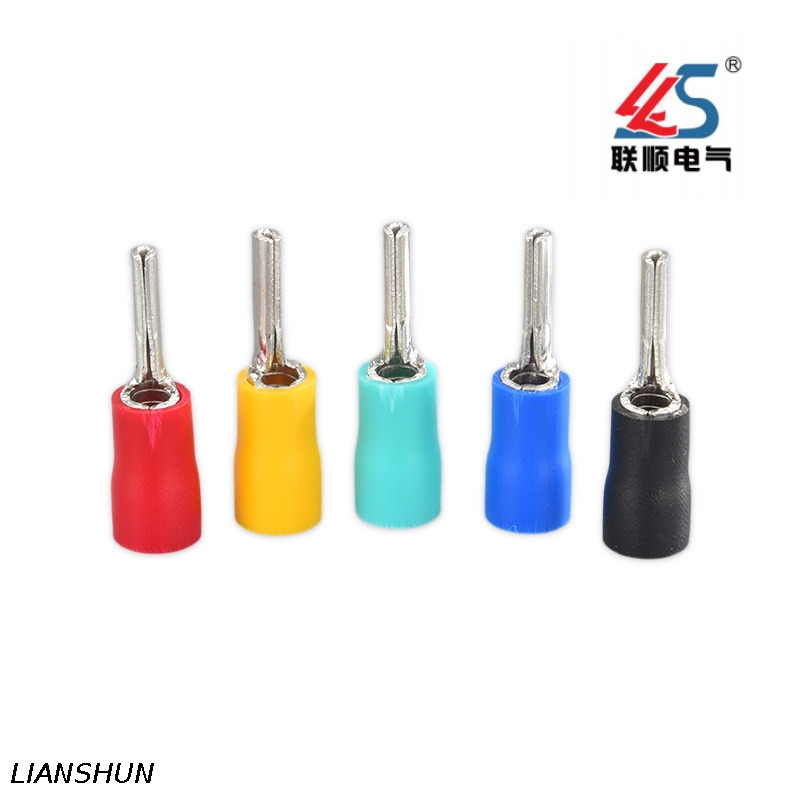 PTV1.25-9 Copper Lugs Plug Wire Connector Insulated Pin Terminals For Industry System