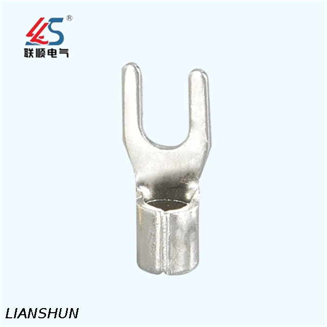 SNB8-6 Single Hole Cable Terminal Copper Fork Type Non-Insulated Terminal Connector