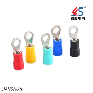RV1.25-3 Compliant Ring Crimp Connector Terminal with Insulation A.W.G 22~16