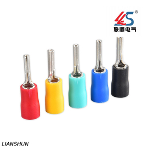 PTV1.25-9 Copper Lugs Plug Wire Connector Insulated Pin Terminals For Industry System