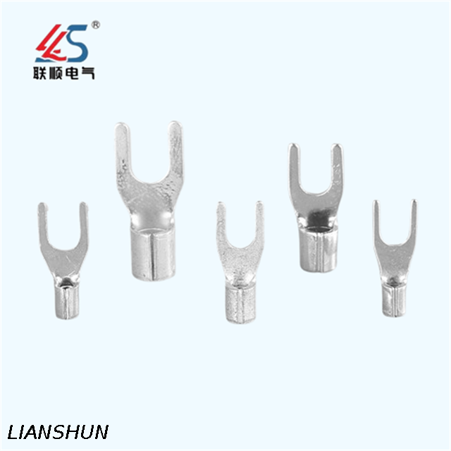 SNB8-6 Single Hole Cable Terminal Copper Fork Type Non-Insulated Terminal Connector