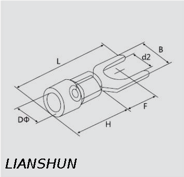 Fork type insulated terminal