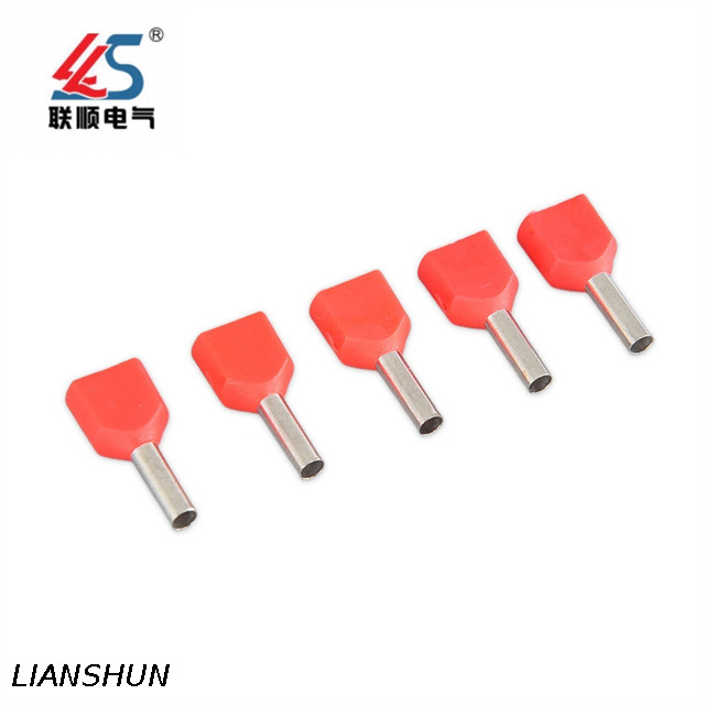 TE7510 Twin Cord Insulated Copper Tubular Crimp Terminal for Cable Connections