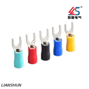 RV1.25-3 Compliant Spade Crimp Connector Terminal with Insulation A.W.G 22~16