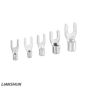 SNB1.25-3 Non-Insulated Fork Type Cable Crimp Terminal Connector, Copper Terminal