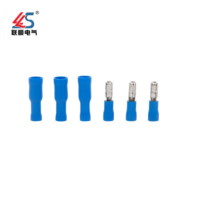 FRD1.25-156 Cold Press Cable Fully Insulated Bullet Female Connector, 22~16 A.W.G