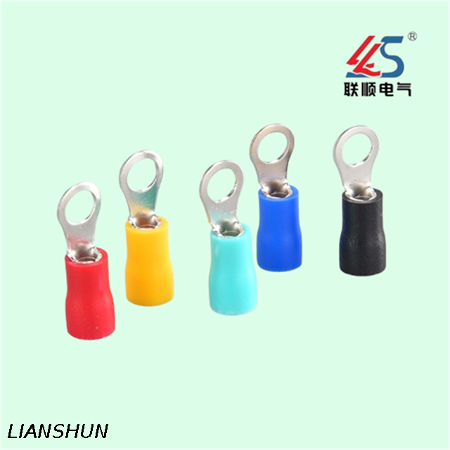 RV1.25-8 Copper Ring Terminals Cable Lug Connector with Sealed Insulation, Electrical Terminal for Connecion