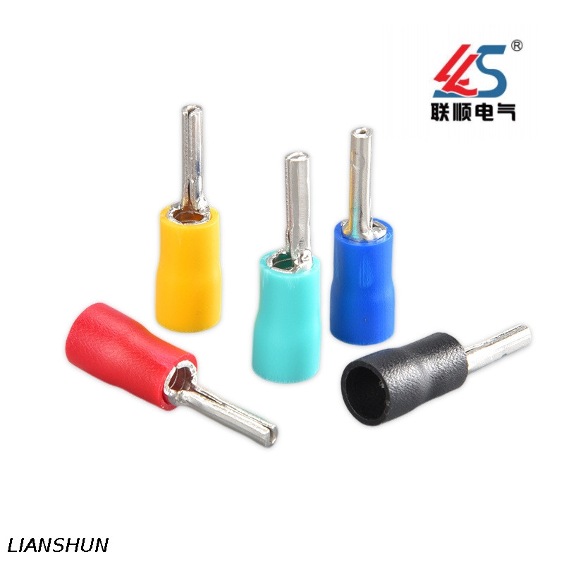 PTV1.25-9 Copper Lugs Plug Wire Connector Insulated Pin Terminals For Industry System