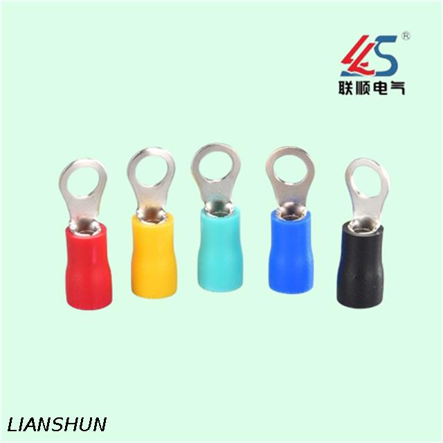 RV1.25-8 Copper Ring Terminals Cable Lug Connector with Sealed Insulation, Electrical Terminal for Connecion